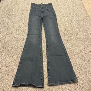 NEW We the Free Jayde High Rise Flare Jeans Sz 28 Medium Wash Denim Stretch